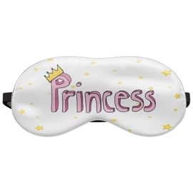 Sleep Mask Travel Relax Eye Cover Bed Emoji Nap Blindfold His Pink Princess Princess [042]