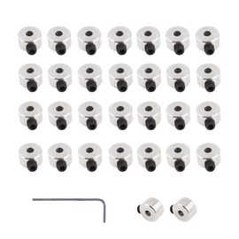 Begino Plane Landing Gear Wheel Stop 0.08"/2.1mm Wheel Collar for RC Airplane Model Aircraft(30-Pack)