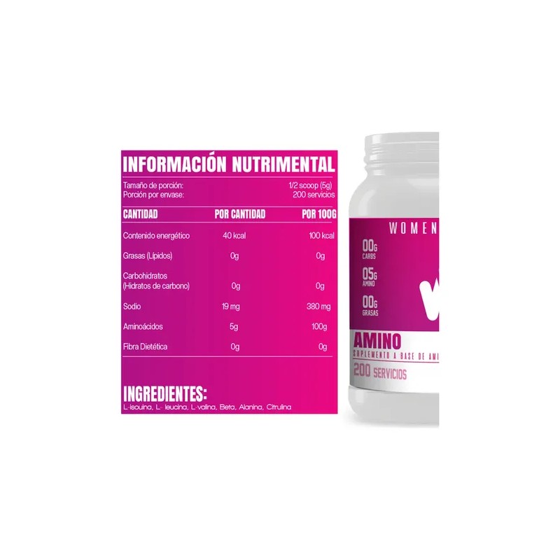 Aminoacidos Women Vital De 1kg De 200 Servis En Polvo