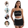 AugIris Womens Workout Tank Tops Adjustable Strap Longline Sports Bra