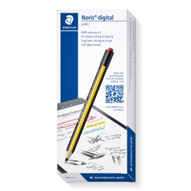 STAEDTLER Noris Jumbo Digital Stylus Pen: No Charging, EMR Palm Rejection, 4.096 Pressure Levels, Hexagonal Shape, Natural Writing and Drawing on Touchscreen Tablet, Laptop, Phone