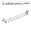 PATIKIL 125mm Ceiling Light Plate Kit, 1 Set Pendant Light