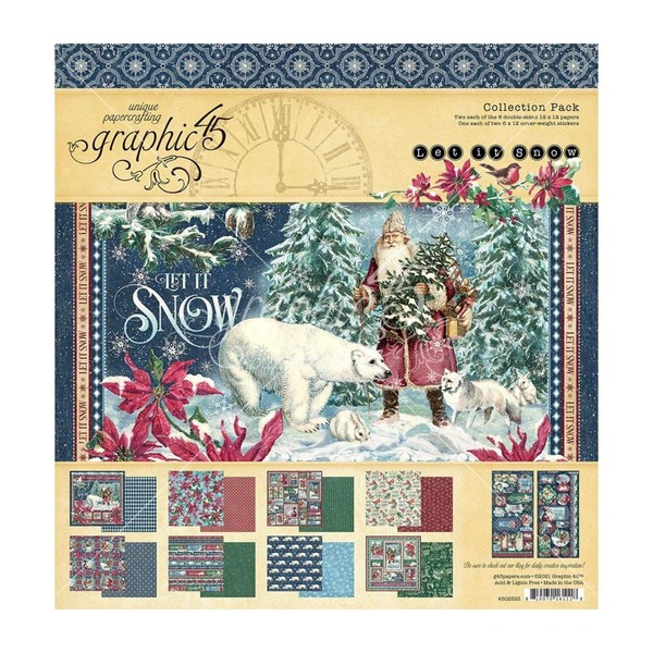 Graphic 45 Collection Pack 12"X12"-Let It Snow