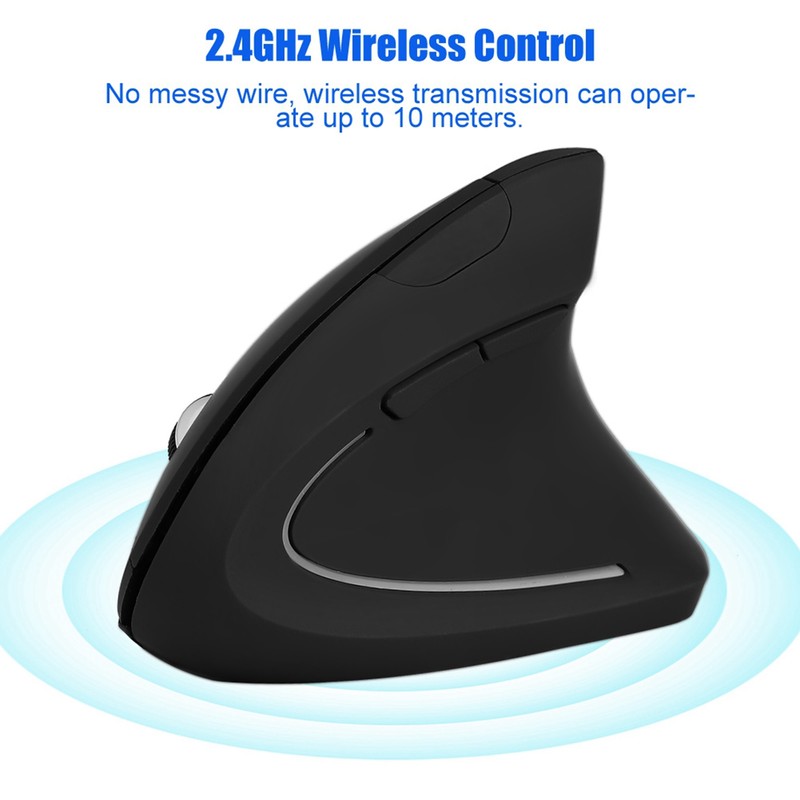 2.4GHz Optical 1600DPI Wireless Ergonomic Vertical Gaming Mouse NOn delay