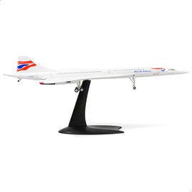 NUOTIE 1/200 Concorde Airplane Model Diecast Metal Aircraft Model Kit Simulation Display Aircraft Model Two Versions Available for Display Collections or Gift (1/200 British Airways)