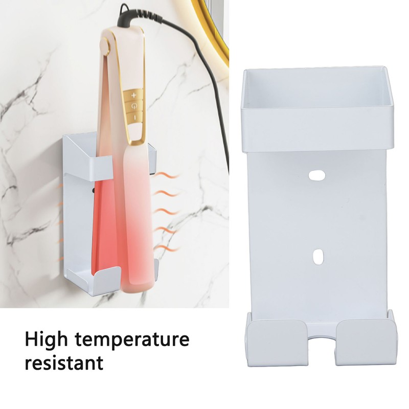 Wall Mounted Hair Curler Holder Stainless Steel Space Saving Curling
