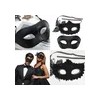 Antifaz Fiesta Másca Halloween Pareja Carnaval Cosplay Negra Negro