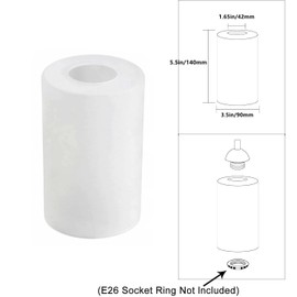 Frosted Glass Lamp Shade, 2 pack, Pendant Light Shade Cylinder Glass Shade Replacement Glass Lamp Shade with 1-5/8-inch Fitter, Diameter 3.5”, Height 5.5"