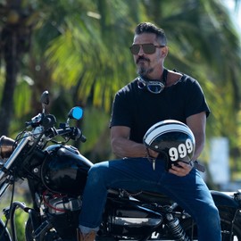 CARFIA Sunglasses Men's Polarised Retro Sunglasses Men UV400 Sunglasses Aviator Glasses Black Grey Driving Glasses with Metal Frame Cat.3, Lenses: black