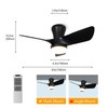 OPONL Black Ceiling Fan with Light 30inch, Large Air Volume,