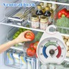 2 Pcs Freezer & Fridge Thermometer, 52mm Dial, Colour-Coded Zones,