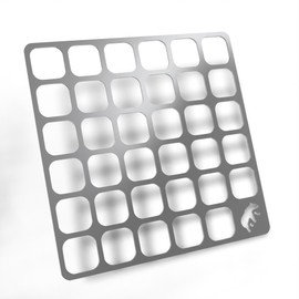 BBQ Grid Stainless Steel | Large Plaid Barbecue Grill Pan Grill Tray Wire Cooking | Bbq Rack Outdoor Grilled Camping Grilling (5.1 * 5.1)