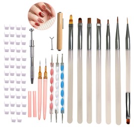 65Pcs Professional Nail Art Tools Set Premium Nail brushes & Pens