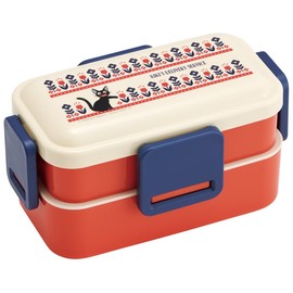 Skater PFLW4AG-A 2-Tier Lunch Box, 20.3 fl oz (600 ml), Women's, Made in Japan, Fluffy Dome Lid, Dishwasher Safe, Microwave Safe, Ghibli, Kiki's Delivery Service, Modern
