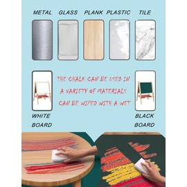 Non-toxic Dustless Chalk for Kids, Colored Chalk With Holder The Best Art Tool for Blackboard Kids Children Drawing Writing,24PCS