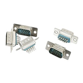 sourcing map 5 Pack Soldering DB15 Connector 3 Row 15 Pin D-Sub Connector Male VGA Adapter Connectors