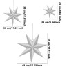 Haconba 12 Pack 3D Large Paper Star Hanging Paper Star