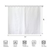 YISURE Shower Curtain Short Length 48 Inch, White Fabric Waterproof