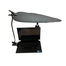 Laptop Sun Shade for Working Outside with Clip,17 * 14 inch Flexible & Foldable Cubicle Shade Laptop Sunshade Outside