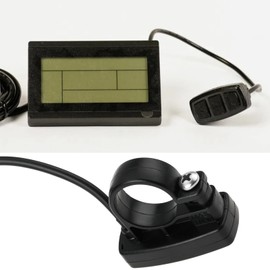 EMSea unità di Controllo per Bici Elettrica A 4 Fili da 22,2mm con 3 Pulsanti Compatibile con KT LCD3 (29,5 cm)