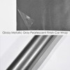 AuMoHall High Glossy Metallic Gray Car Vinyl Wrap Bright Pearlescent