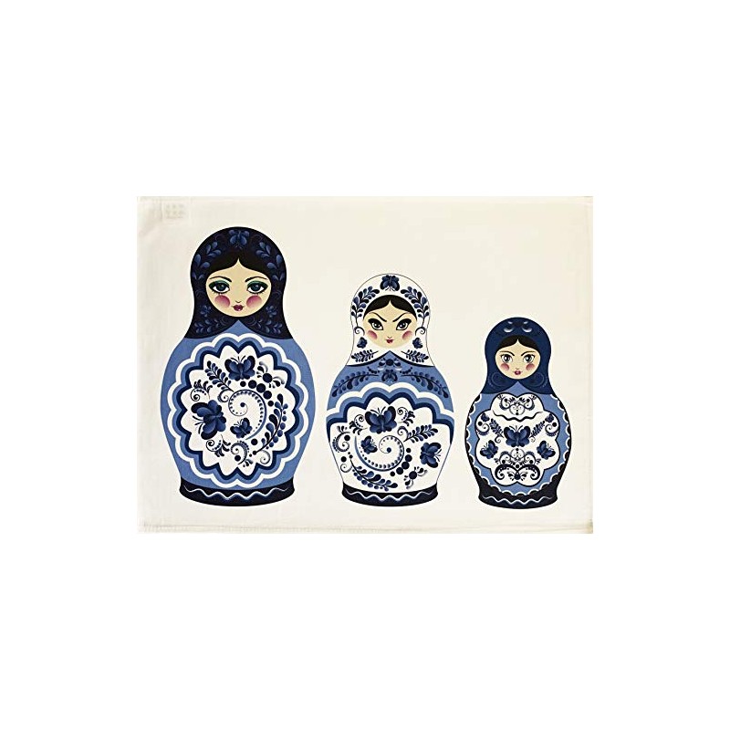 Half a Donkey The Blue Russian Dolls (Matryoshka) Large Cotton