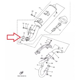 HYspeed Exhaust Pipe to Muffler Silencer Gasket Seal Yamaha Raptor 700 2006-2014
