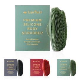 Limpiador corporal de silicona prémium para todo tipo de piel, cepillo de ducha exfoliante con succión y gancho, esponja de silicona suave para pieles sensibles, hombres, mujeres, bebés