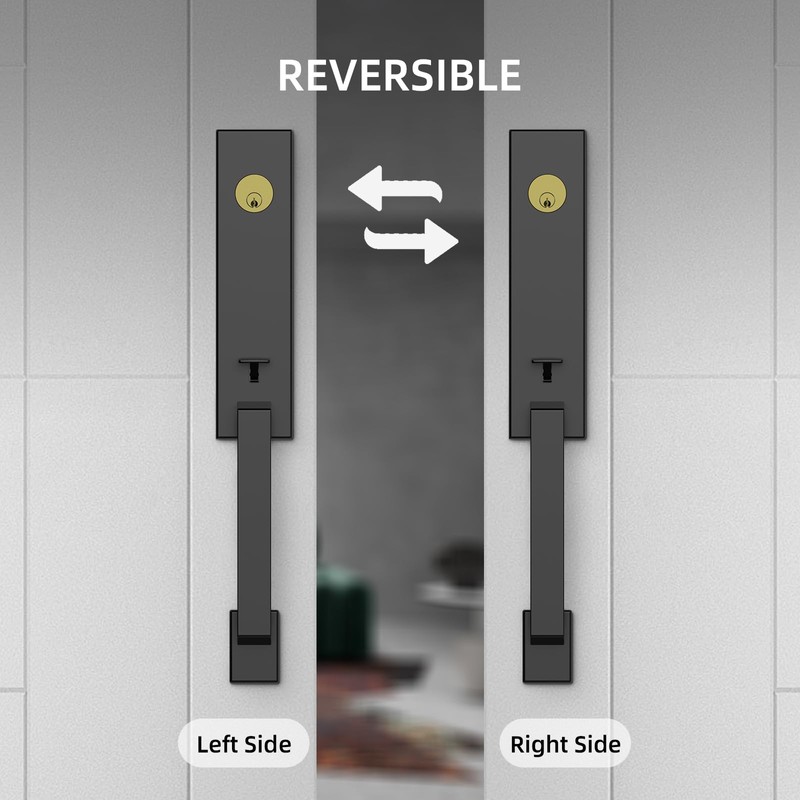 Secusly Front Door Handle and Deadbolt Set - Keyed Entry