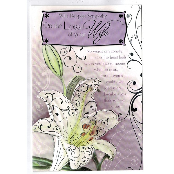 Wife Sympathy Card with Deepest Sympathy On The Loss of