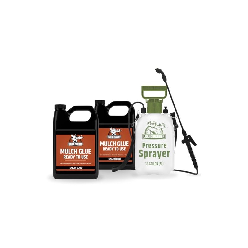 Garden Pump Sprayer + 2 x 1G Mulch Glue KIT