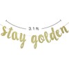 Stay Golden Glitter Gold Banner, Golden Birthday Banner, Lucky Birthday