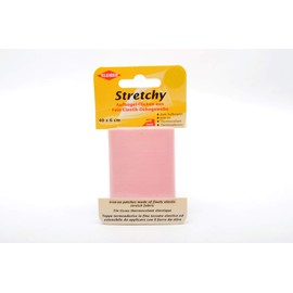Kleiber Iron On Elasticated Clothing Repair Tape, 40cm x 6cm, Light Pink