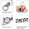 Juedarli Universal Leather Car Keychain Key Holder Clip, D-ring Key