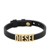 Diesel Men's Leather with button stud closure bracelet