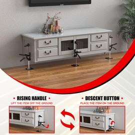 RENYINDA Labor-Saving Arm Jack15.4 inches 440 lb Load-Bearing, All-Aluminum Body Premium Material with Non-Slip Mat and Non-Slip Base for Mounting Windows and Doors, Lifting Furniture Tools