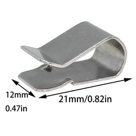 Bxian 20PCS 21.4x12mm Silver 304 Stainless Steel U Clip Hardware Fittings Pipe Clamp Stamped Part Clamp for Furniture Connection and Industrial Equipment Fastening