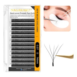 Nagaraku Extensiones De Pestañas 5d W Shape 8-15mm Mix