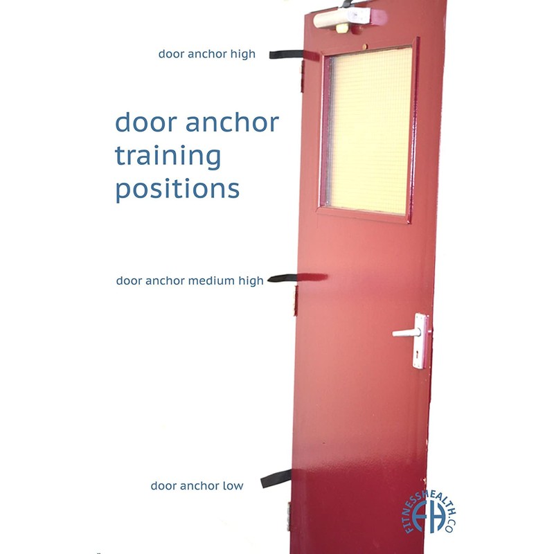 Fitness Health Advanced Resistance Band with Door Anchor - Supports