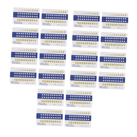 COLLBATH 1 Set 20pcs Tooth Color Chart Teeth Kit Toothpaste Plaque for Teeth Tooth Shades Card Tooth Shade Teeth Color Shades Teeth Color Contrast Chart Oral Supply Pvc Blue