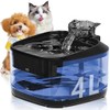 4L/135oz Bebedero para Gato con Luz LED, Fuente de Agua