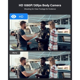 BOBLOV KJ25 1080P 128GB Body Camera Body Cam 3000mAh with 10-13 Hours Recording Time Body Camera with Night Vision for Deliveries Law Enforcement (128GB)