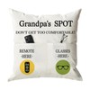 ONFAON Grandpa Gifts,Grandpa's Spot Throw Pillow Covers 18x18 Inch for