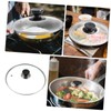 Mikinona 1pc Tempered Glass Pot Lid Transparent Cooking Cover with