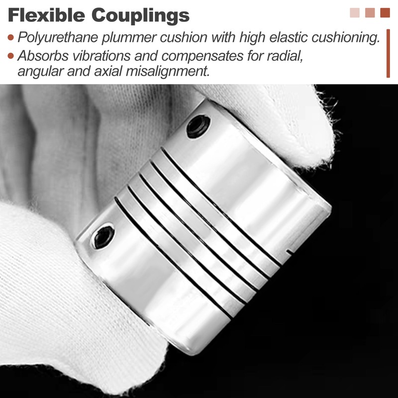 Motor Shaft 5 mm to 10 mm Flexible Shaft Couplings,