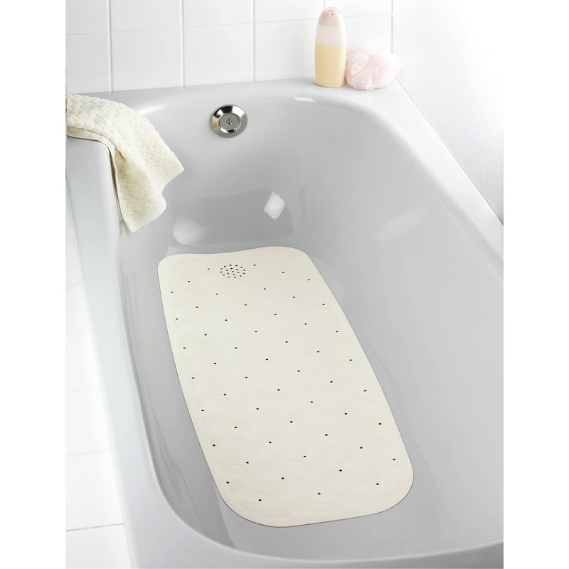 Maximex Bathtub mat Natural Rubber Beige, 37 x 90 cm