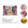 LTLYH 7x5ft Pink Christmas Photography Backdrop White Christmas Fireplace Photo