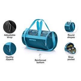 Sports Bag Gym Bag 25 L Holdall Shoe Compartment Pocket Men Women Duffel Shoulder Fitness Bag Swimming Pool Travel Holiday Cabin Luggage Overnight Camping kit Bag Small pe Duffle