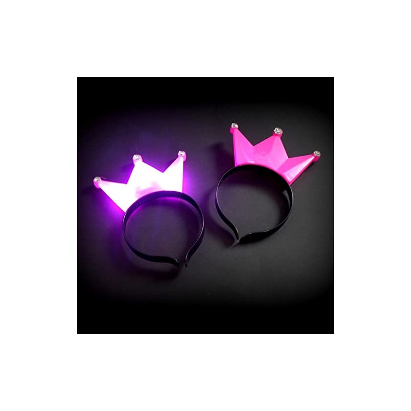 Partyknicklichter Roland Kaiser 2 LED Headbands with Crown in Pink