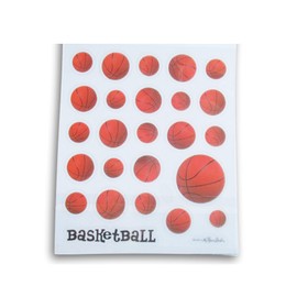 Craft Supply Basketball Stickers Adhesive Decals for Crafts, Cardmaking, Scrapbooks & More – 48 Pc